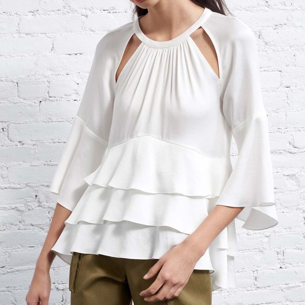 Marissa Webb Emmeline Top Blouse White Lace Size XS NWT